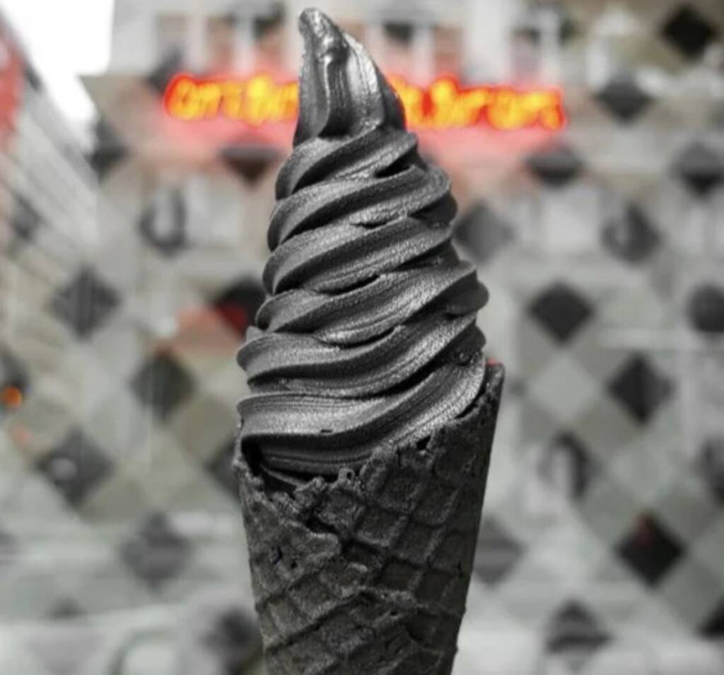 Waffle Cone Premix Black Charcoal Flavor