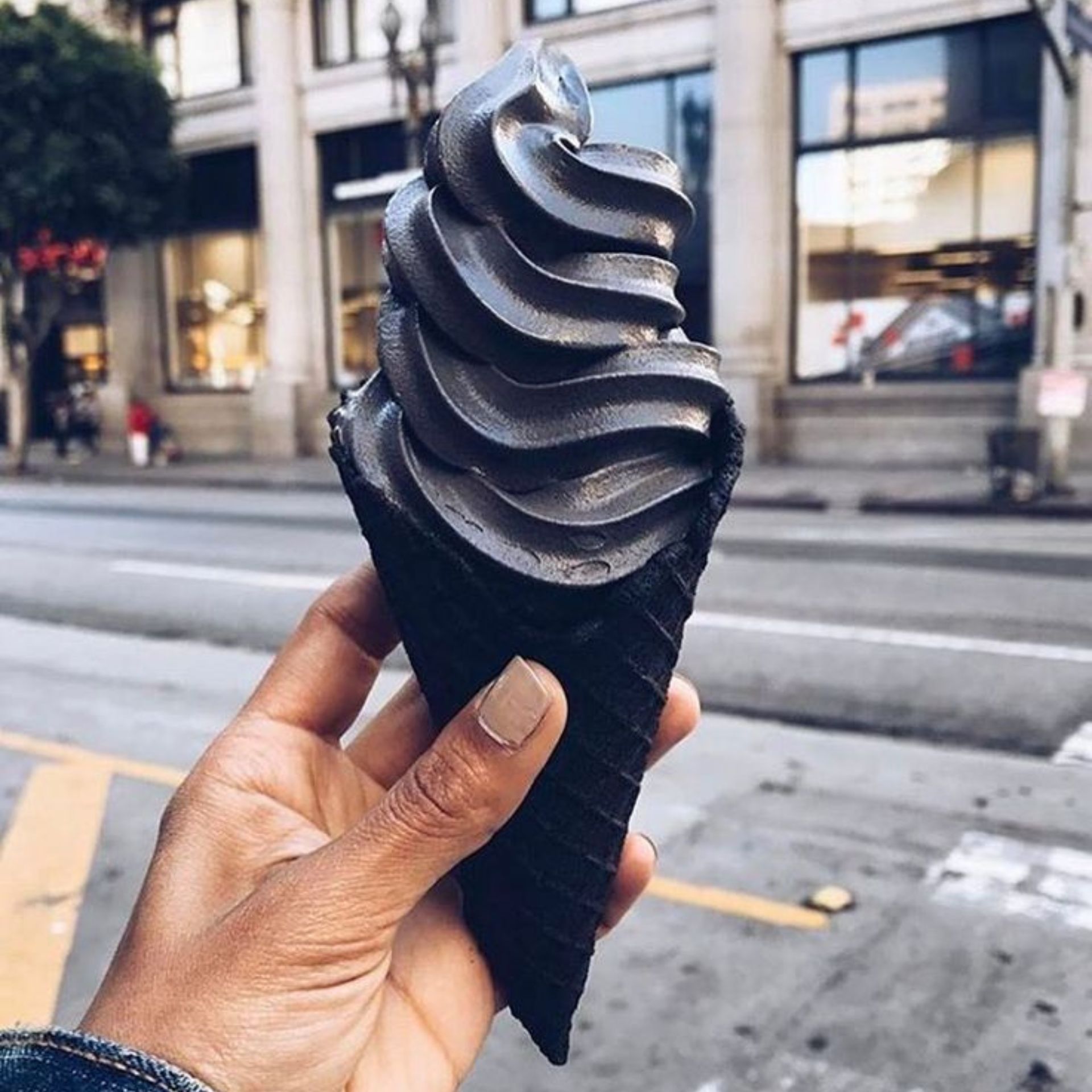 Waffle Cone Premix Black Charcoal Flavor